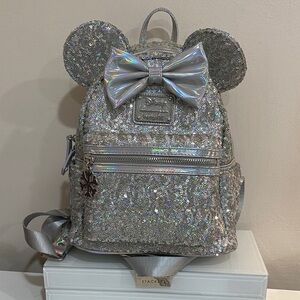 Holo lazerxloungefly Sequin Disney parks backpack